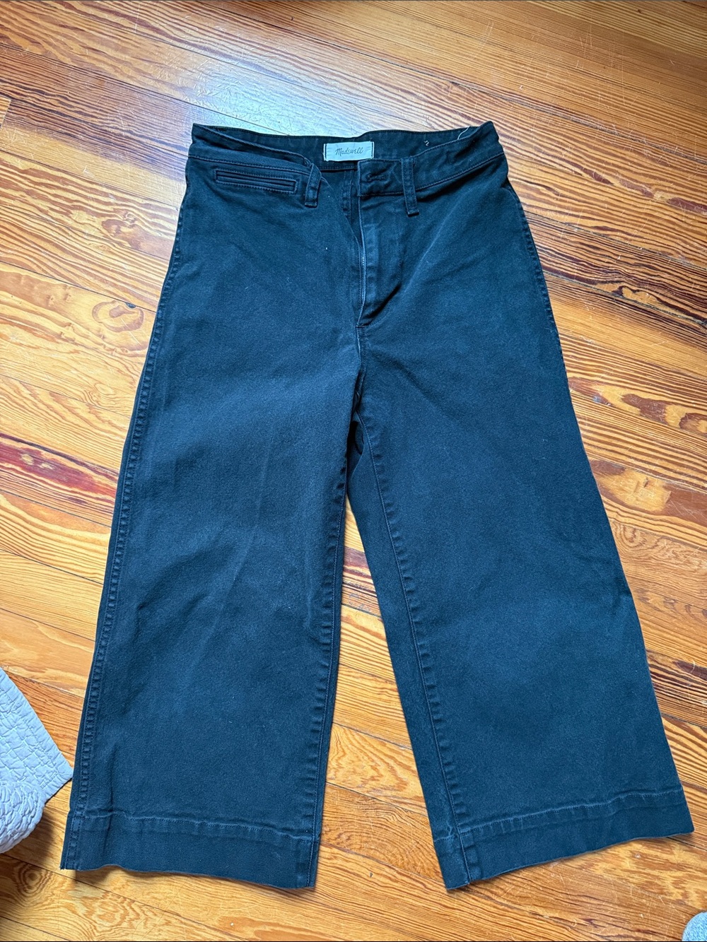 Madewell Wide Leg Pants in Black